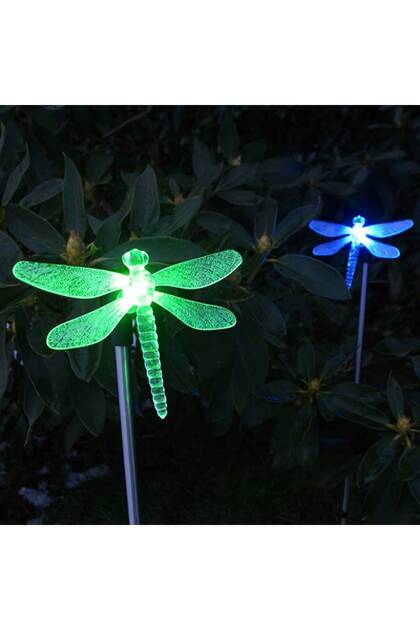 Solar Dragonfly Light Yusufçuk Böceği Figürlü Değişken Renkli Güneş Enerjili Bahçe Aydınlatma