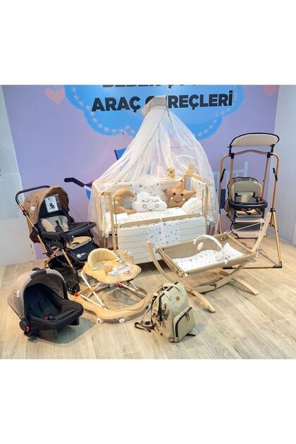 TURHAN BEBE Yeni Doğan Love Bebek Çeyiz Seti (20 Parça) AHŞAP