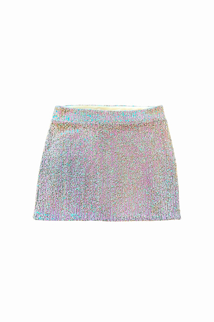 Lenora Pembe Payet Mini Etek