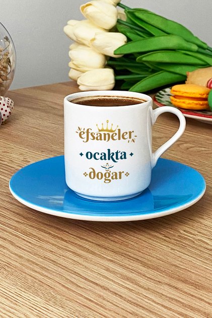 Legends Are Born in January Turkish Coffee Cup Blue Capricorn Sign Birthday Gift