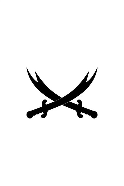 Zulfiqar Swords Sticker Auto Motor Laptop Wall Foil Sticker 20x14 Cm