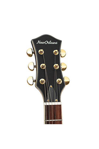 new orleans Nlp1000mx Çift Humbucker Manyetikli Mat Siyah Les Paul