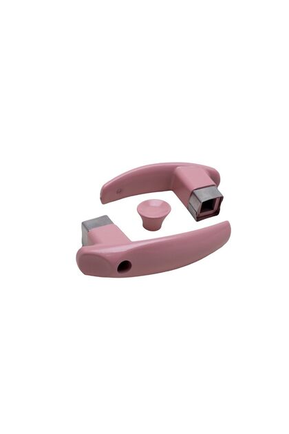 Kare Akdeniz Pembe Çaydanlık Kulp Seti Demlik Kulp Seti Ve Tutacak Seti