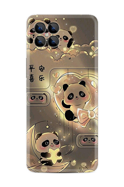 Spoyi Omix X600 White lucky panda Tasarımlı Glossy Telefon Kılıfı
