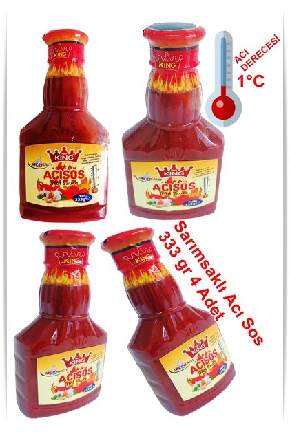 Sarımsaklı Acı Sos 333 gr Hot Sauce (SİPARİŞ VERİN, SOFRALARINIZA LEZZET GELSİN) 4 Adet