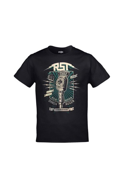 Unisex Black Rammstein Radio Printed Tshirt