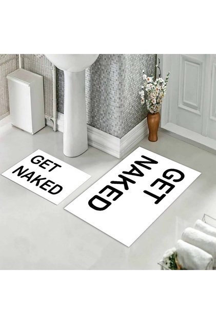 Patterned Printed Bath Mat Set - Soft and Durable and Machine Washable