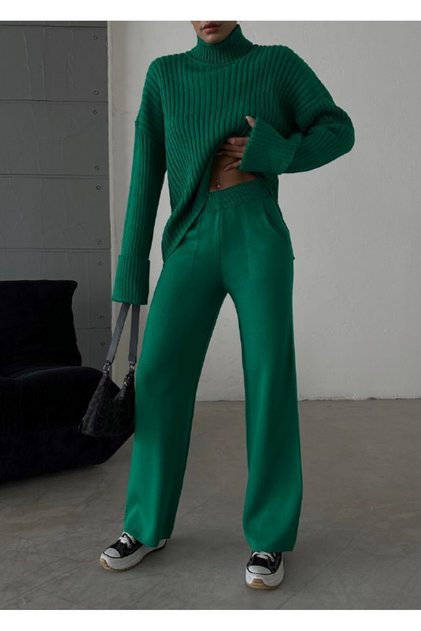 Knitwear Pants-Sweater Set