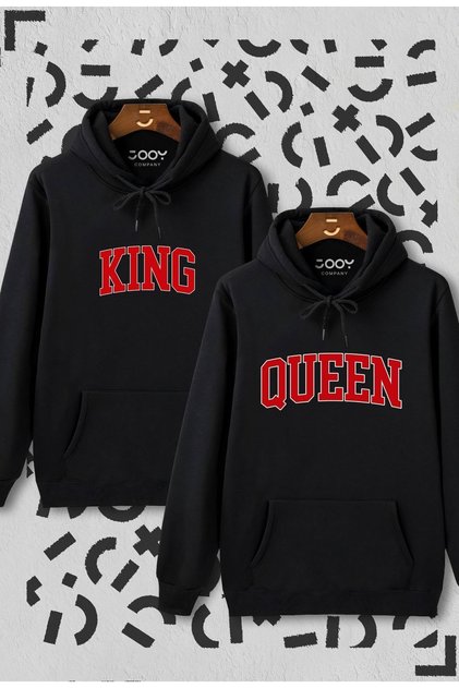 King Queen Lover Couple Combination Black Set of 2