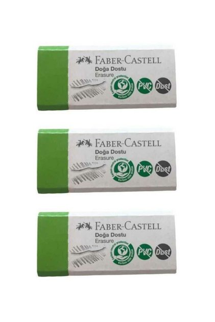 Faber Castell Doğa Dostu Küçük Silgi Dust Free PVC Free 3 lü 187354
