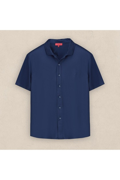İnterview Sarar Polo Yaka Düğmeli Lacivert T-Shirt