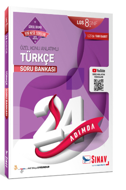 Sınav Yayınları 8. Sınıf Lgs Türkçe 24 Adımda Özel Konu Anlatımlı