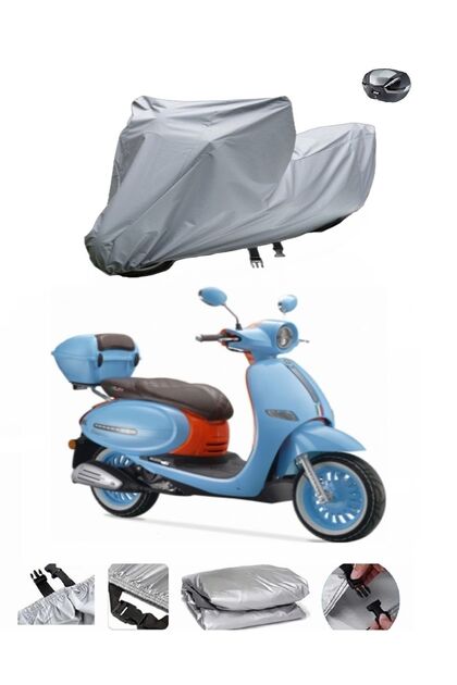 Arora Cappuccino 50-125cc Model Rear Bag Compatible Motorcycle Cover