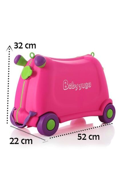 Baby Yuga Tekerlekli Çocuk Valizi Pembe