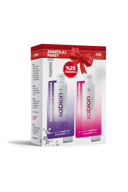 Xabion Pediatric Cilt Bakım Losyonu 250Ml+ Şampuanı 250 Ml Kofre Paket