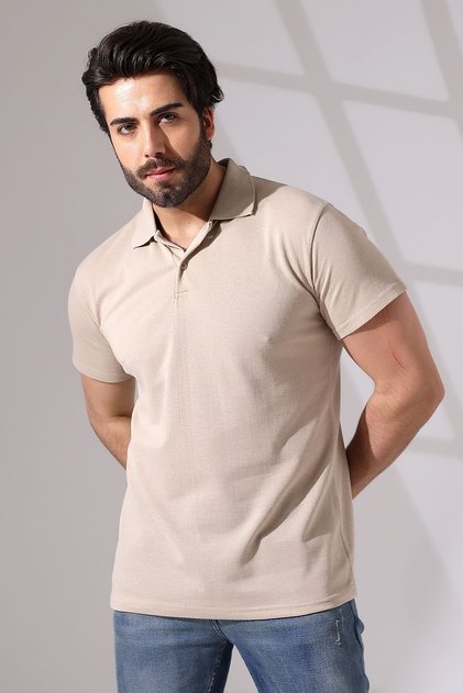 Regular Fit Men's Polo Neck T-shirt - Men's T-shirt - Polo Neck T-shirt Men