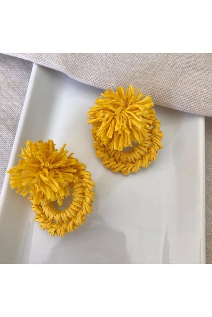 Straw Design Earrings