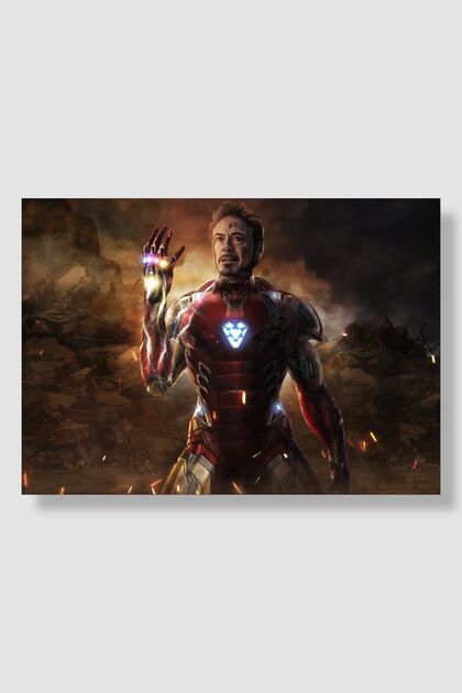 Marvel Iron Man Film Posteri Yüksek Kaliteli Parlak Kuşe Kağıdı