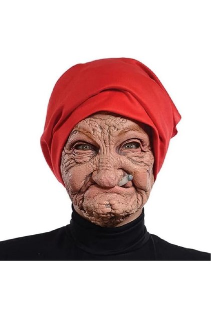 Latex Kırışık Yüzlü Yaşlı Maskesi