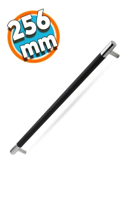 Furniture Drawer Kitchen Cabinet Door Handle Handle 256 mm Matte Black Chrome Metal Handle