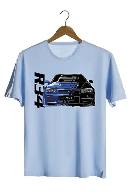 O -Neck Skyline R34 Jdm Gtr T Shirt Casual Unisex Slim Homme Tee Shirt Free Ship