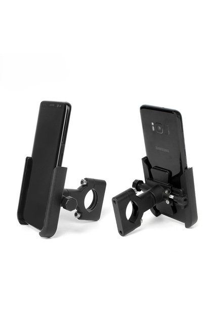 Suport de telefon pentru motociclete și biciclete, cu prindere pe ghidon, reglabil la 360 de grade, cu cleme metalice