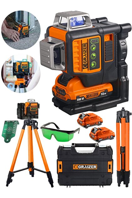 Graizer Alman 598 Vf Tripodlu 12 Köşe Otomatik Hizalama Lazer