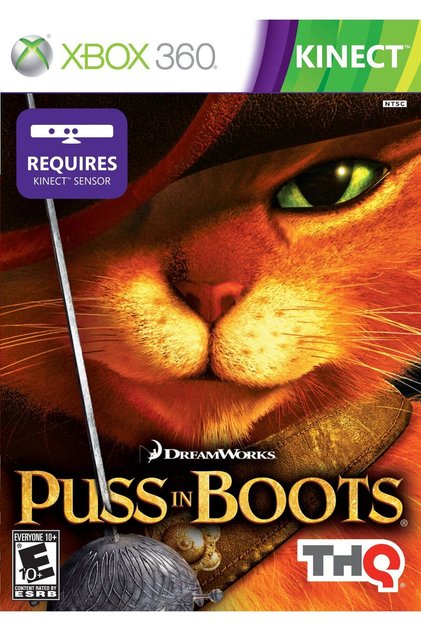 xbox 360 puss in boots (kamera destekli oyun)