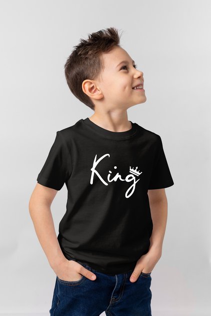 تي شيرت للأولاد مطبوع عليه King