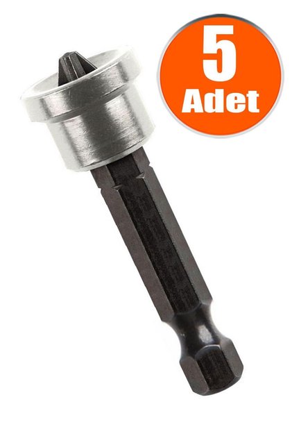 Şapkalı Alçıpan Vidalama Bits Ucu 50 Mm Yıldız Ph2 S2 Çeliği Uç (5 ADET)
