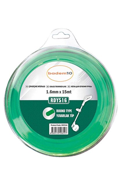 Badem10 Tırpan Misinası Motorlu Tırpan Yuvarlak Misina 1.6 mm 15