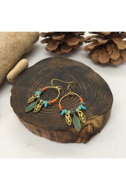 Handmade Ethnic Authentic Bohemian Hippie Feather Earrings