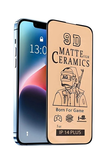iphone 13 Uyumlu MAT Seramik Nano Kırılmaz Ekran Koruyucu - Anti Static - Parmak izi Bırakmaz