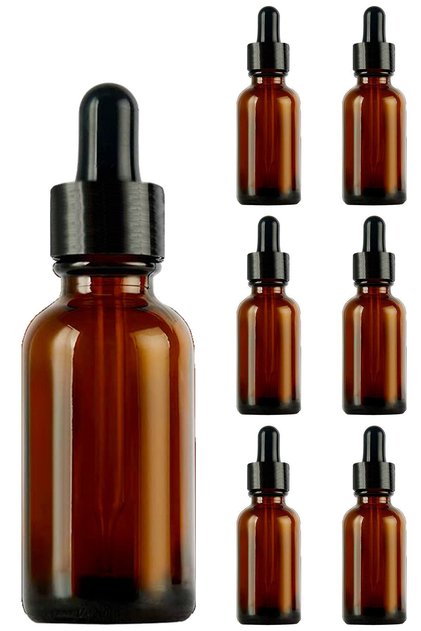 100 ml Amber Cam Damlalık Serum Şişesi 100 Cc Siyah Metal Kapaklı Kahverengi Dropper Cam Şişe 6 Adet