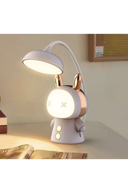 Dekoratif Renk Değiştiren Sevimli Çocuk Odası Gece Lambası Masa Lambası Usb Şarjlı Süs Eşyası Mor