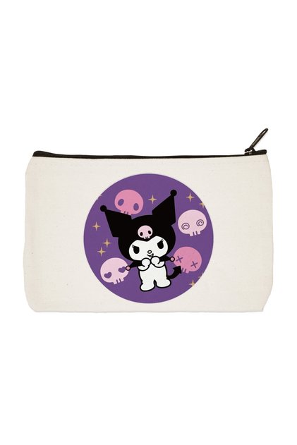 Kuromi 4 Waterproof Printed Cloth Makeup Bag, Pen Holder, Wallet