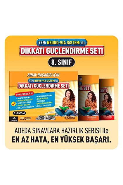 Adeda Yayınları Dikkati Güçlendirme Seti 8. Sınıf - Fiyatı, Yorumları