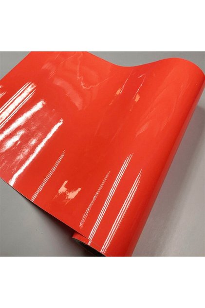 Glossy Adhesive Foil Orange 120X50Cm