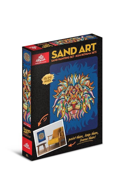 Sand Art (Sand Art) Lion, Adult Sand Painting Activity Set - Yko-01