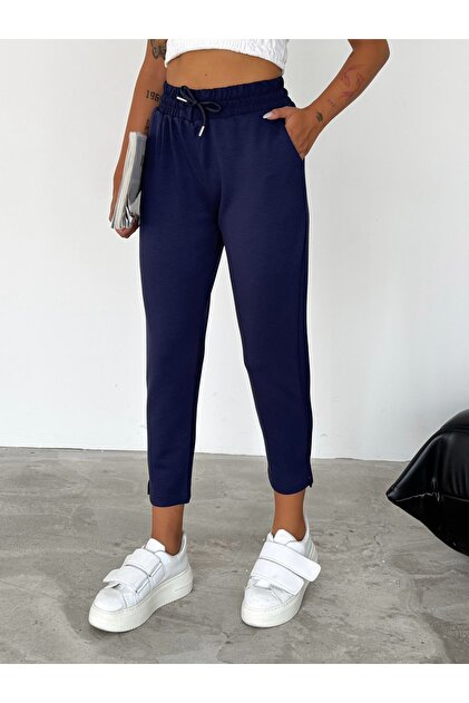 Noa Noa Narrow Leg Modal Sweatpants - Slit Detail- Trendyol