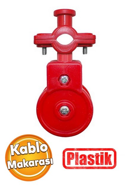 Kablo Makarası Plastik Kırmızı Kablo Taşıyıcı Kablo Dolaşma Önleyici Seyyar Taşıma 360 Derece Döner