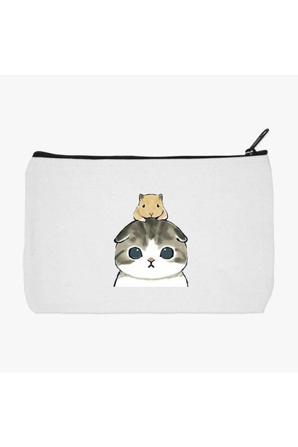 Pen Holder and Makeup Bag - Cat and Mouse