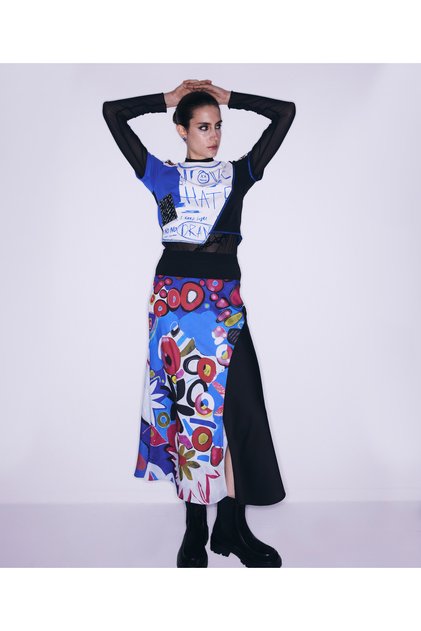 Woven Multicolor Skirt