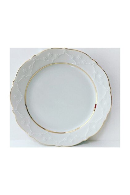Porland Queen Altın Yaldız 25cm Düz Servis Tabağı 6lı - Fiyatı