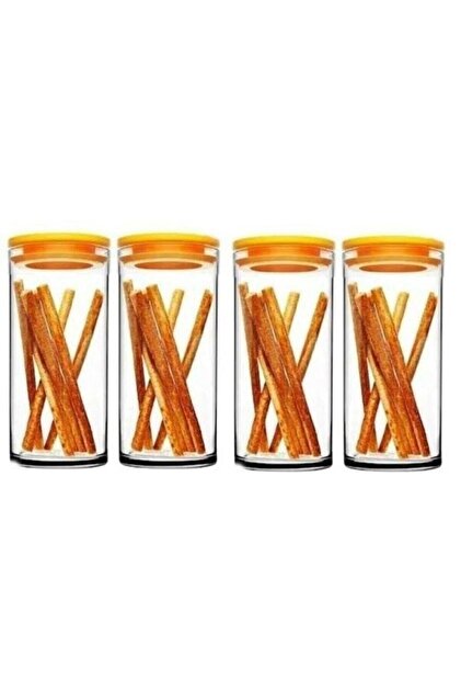 Paşabahçe 43736 Vakumlu Cam Kavanoz - Cam Erzak Saklama Kabı 4 Lü