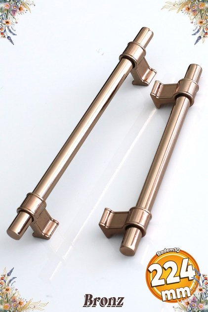 Hisar Bronz Metal Kulp 224 mm-22.4 cm Mobilya Mutfak Çekmece Dolap Kapak Dolabı Kulpları Kulbu Kulpu