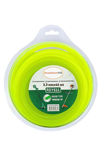 Badem10 Tırpan Misinası Motorlu Tırpan Yuvarlak Misina 3.3 mm 46