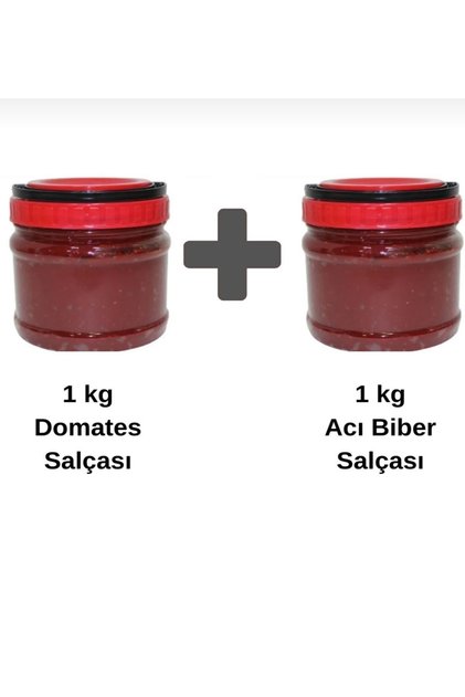 HATAY YÖRESEL 1 KĞ DOMATES -1 KĞ ACI BİBER SALÇASI