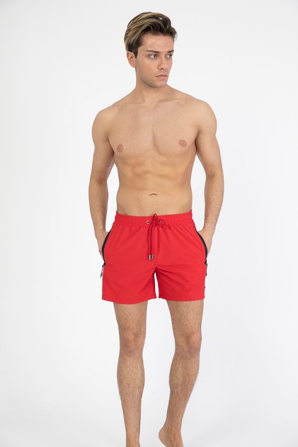 Men's Lycra Swim Shorts C12201 Red