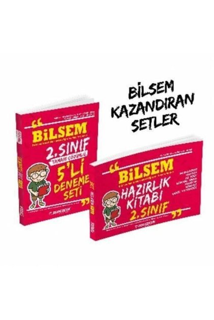 Bilsem 2. Sınıf 5'li Deneme Seti + Bilsem Hazırlık Kitabı